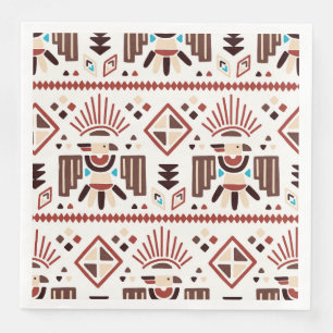 Guardanapo De Papel De Jantar Padrão Americano Nativo