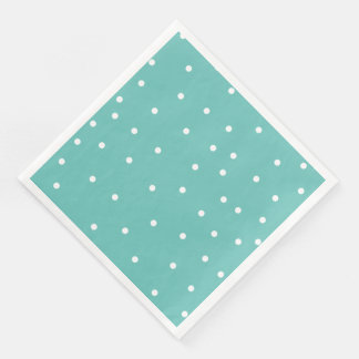 Guardanapo De Papel De Jantar Padrão de Bolinhas Teal Minimalístico