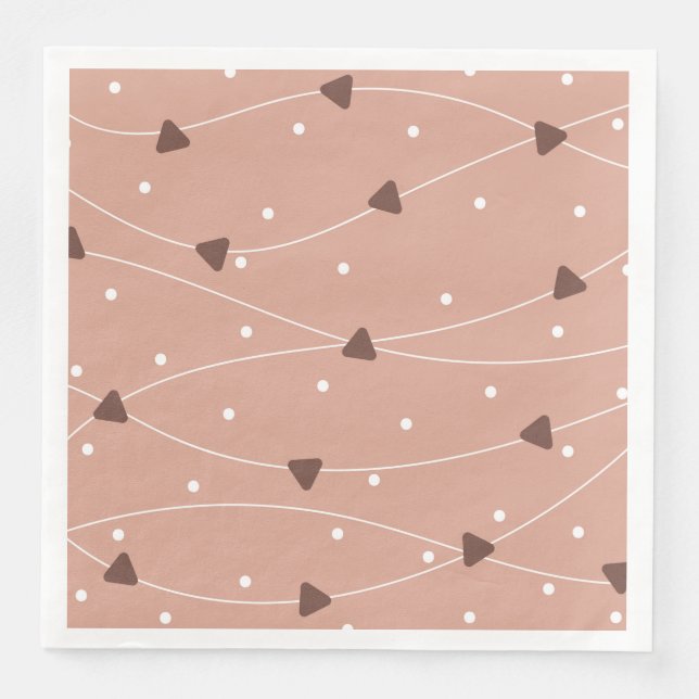 Guardanapo De Papel De Jantar Padrão de Chips de Chocolate de Leite (Frente)