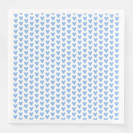 Guardanapo De Papel De Jantar Padrão de Corações Azuis Bonitos | CHÁ DE FRALDAS