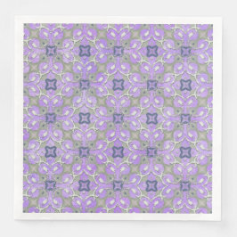 Guardanapo De Papel De Jantar Padrão de Filigrana Metálico Azul Roxo de Cinza Pr