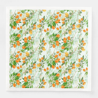 Guardanapo De Papel De Jantar Padrão de Fruta Tropical de Verão de Kumquat na Ca
