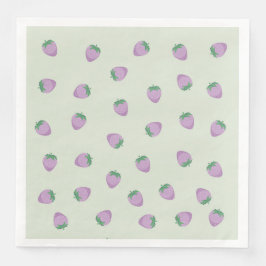 Guardanapo De Papel De Jantar Padrão de Morangos Roxos