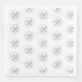 Guardanapo De Papel De Jantar Padrão de Nome e Título Personalizado Elegante