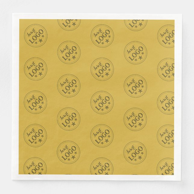 Guardanapo De Papel De Jantar Padrão de Nome e Título Personalizado Elegante (Frente)