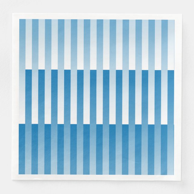 Guardanapo De Papel De Jantar Padrão de Strike Branco Azul (Frente)