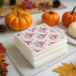 Guardanapo De Papel De Jantar Padrão engraçado de Dia das Bruxas bonitinho com a