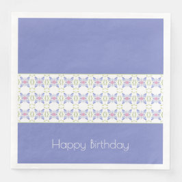 Guardanapo De Papel De Jantar Padrão Floral Em Mauve E Branco