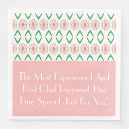 Guardanapo De Papel De Jantar Padrão Floral Rosa Acentuado