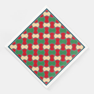 Guardanapo De Papel De Jantar Padrão Geométrico do Arco Vermelho Oriental