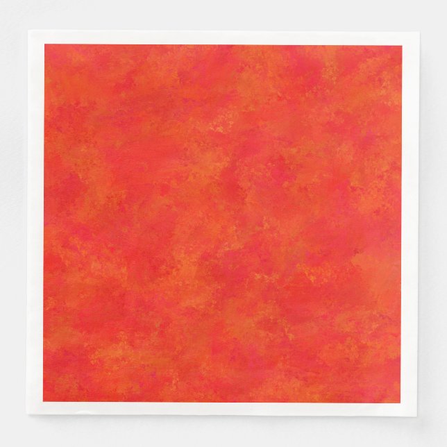Guardanapo De Papel De Jantar Padrão Red Orange Abstrato (Frente)