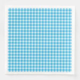 Guardanapo De Papel De Jantar Padrão Xadrez Azul