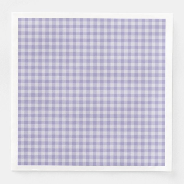 Guardanapo De Papel De Jantar Padrão Xadrez Roxo (Frente)