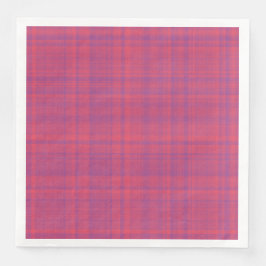 Guardanapo De Papel De Jantar Padrão Xadrez Roxo Vermelho