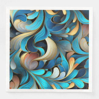 Guardanapo De Papel De Jantar Padrões Fractais abstrato