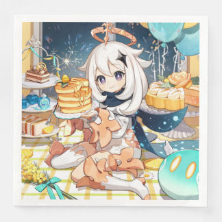 Guardanapo De Papel De Jantar Paimon Genshin Impact Napkin