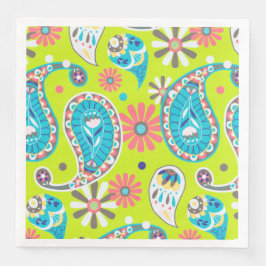 Guardanapo De Papel De Jantar Paisley Colorous Paper Napkin