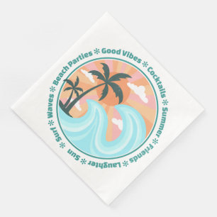 Guardanapo De Papel De Jantar Palmeiras tropicais das ilhas havaianas