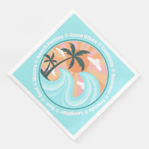 Guardanapo De Papel De Jantar Palmeiras tropicais das ilhas havaianas