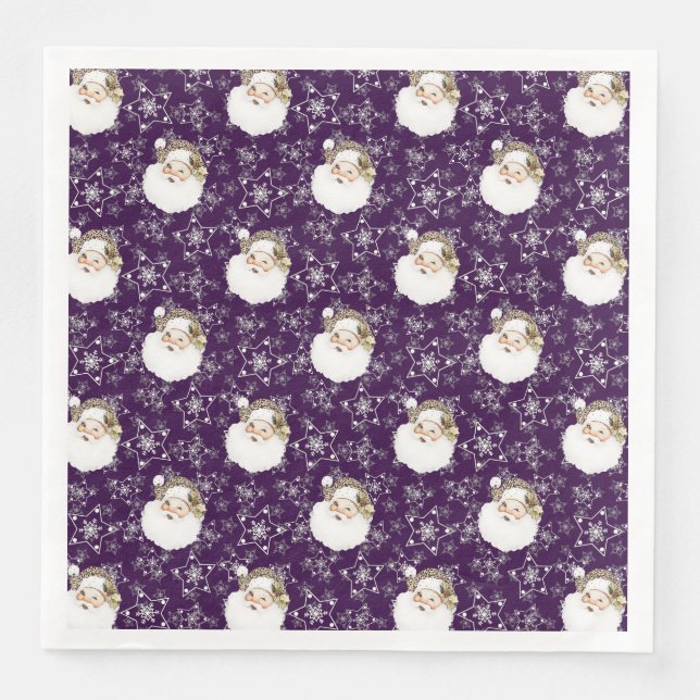 Guardanapo De Papel De Jantar Papais noeis e estrelas (Frente)