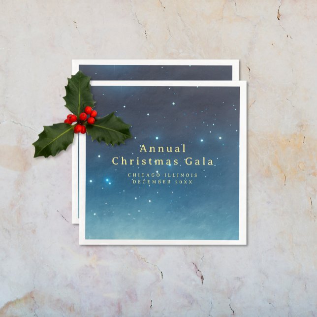 Guardanapo De Papel De Jantar Papanicolau Natal - Estrelas de Natal - Nápoles (Christmas Holiday Stars Paper Napkin (multiple shown))