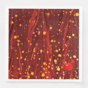 Guardanapo De Papel De Jantar PAPEL abstrato VERMELHO MARCADO COM ESCRAVOS DOURA