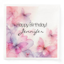 Papel de Borboleta de Aquarela Elegante