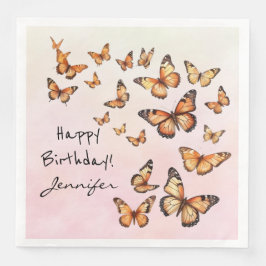 Guardanapo De Papel De Jantar Papel de borboleta de festa de aniversário