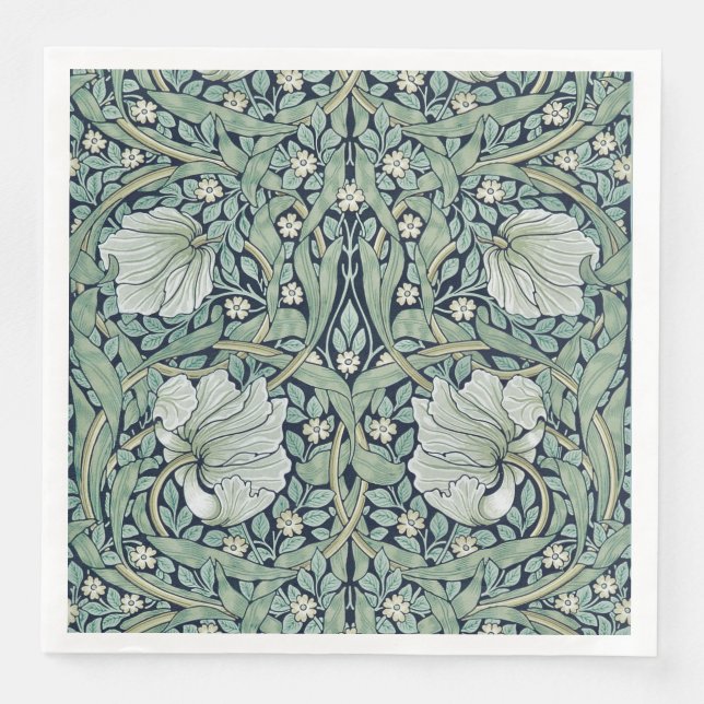 GUARDANAPO DE PAPEL DE JANTAR PAPEL NAPKIN : WILLIAM MORRIS : PIMPERNEL (Frente)