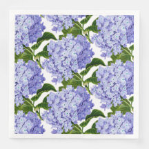 Papel Napkins-Blue Hydrangeas