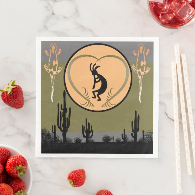 Guardanapo De Papel De Jantar Partido do Sudoeste Kokopelli Napkins (Insitu)