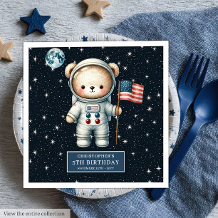 Guardanapo De Papel De Jantar Partido Espacial Personalizado do Astronauta Ursin