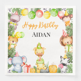 Guardanapo De Papel De Jantar Partido Safari Animal Kids