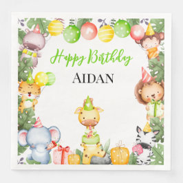 Guardanapo De Papel De Jantar Partido Safari Animal Kids