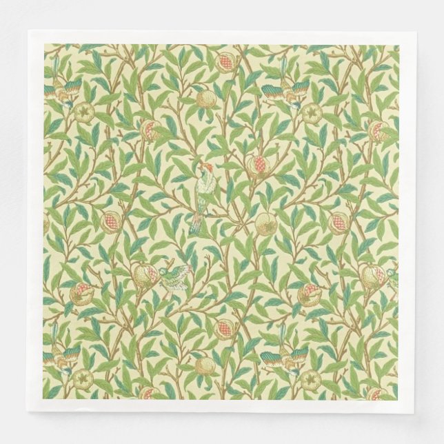 Guardanapo De Papel De Jantar Pássaro e Pomegranato (Frente)