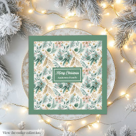 Guardanapo De Papel De Jantar Pastel Green Napkins Personalized Christmas Decor