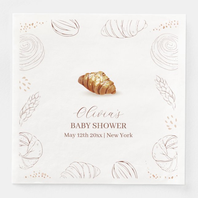 Guardanapo De Papel De Jantar Pastelaria De Banho No Chá de fraldas Forno (Frente)