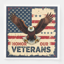 Guardanapo De Papel De Jantar Patriotic American Eagle Honor Our Veterans