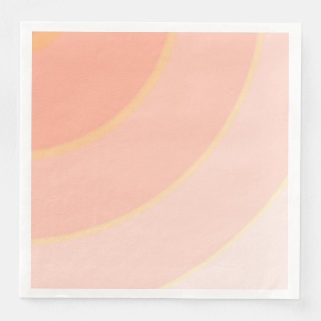 Guardanapo De Papel De Jantar Peach Swirls Paper Napkin (Frente)