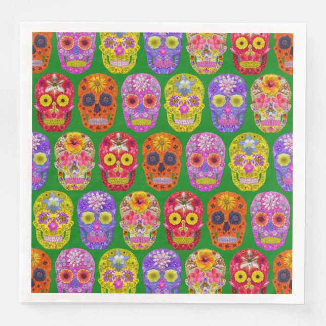 Guardanapo De Papel De Jantar Peles De Flor Padrão Sem Costura 2018 (Frente)