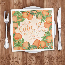 Guardanapo De Papel De Jantar Pequeno Chá de fraldas Neutro de Gênero Laranja Ju