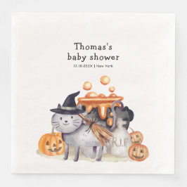 Guardanapo De Papel De Jantar Pequeno Gato De Boo No Chá de fraldas De Criação D