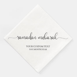 Guardanapo De Papel De Jantar Personalização da Caligrgrafia de Ramadã Mubarak N