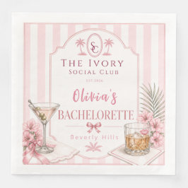 Guardanapo De Papel De Jantar personalizado Lux Rosa Despedida de Solteira noiva