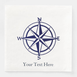 Guardanapo De Papel De Jantar Personalizar Napkin de Papel - Compass Náutico