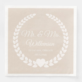 Guardanapo De Papel De Jantar Personalizar o Sr. & Sra. Bride e o Groom Newlywin