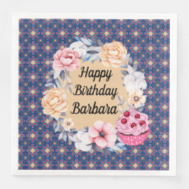 Guardanapo De Papel De Jantar Personalize Feliz Aniversário