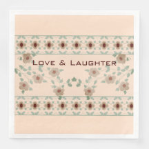 Pêssego Suave e Floral Decorativo Verde