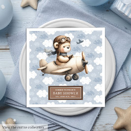 Guardanapo De Papel De Jantar Piloto do Urso de Teddy Personalizado Napkins para