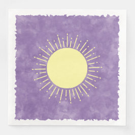 Guardanapo De Papel De Jantar Plano de Fundo do Chá de fraldas de Aquarela Sunsh